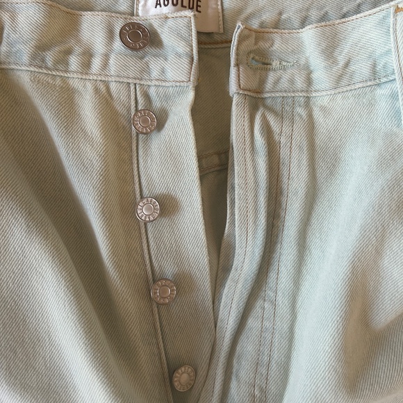 NWT AGOLDE Luna Pieced Jeans (light) MINT coloured - Picture 5 of 11